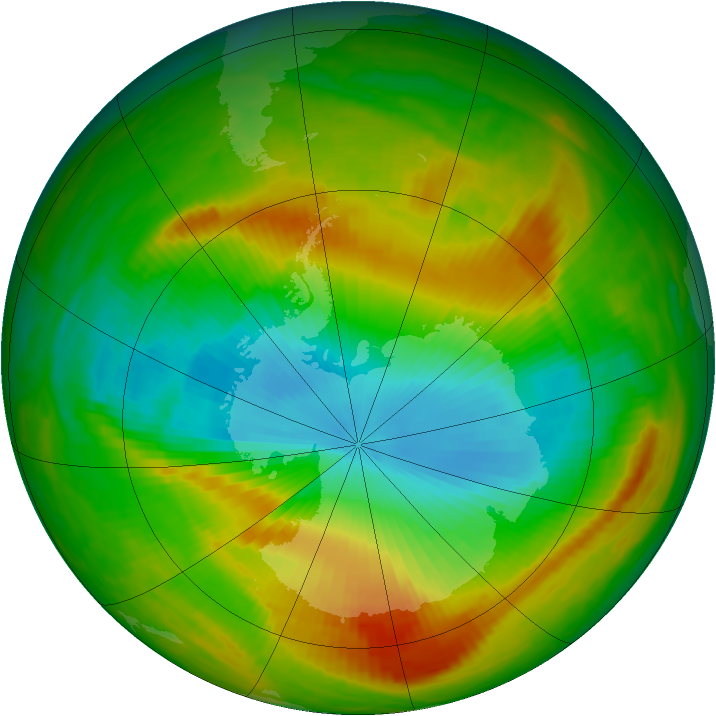 Antarctic ozone map for 13 November 1981